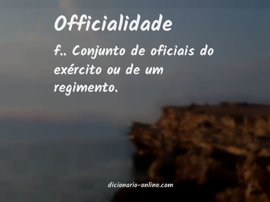 Significado de officialidade