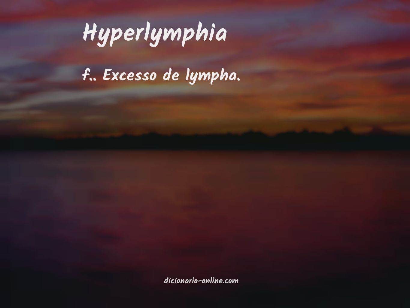 Significado de hyperlymphia