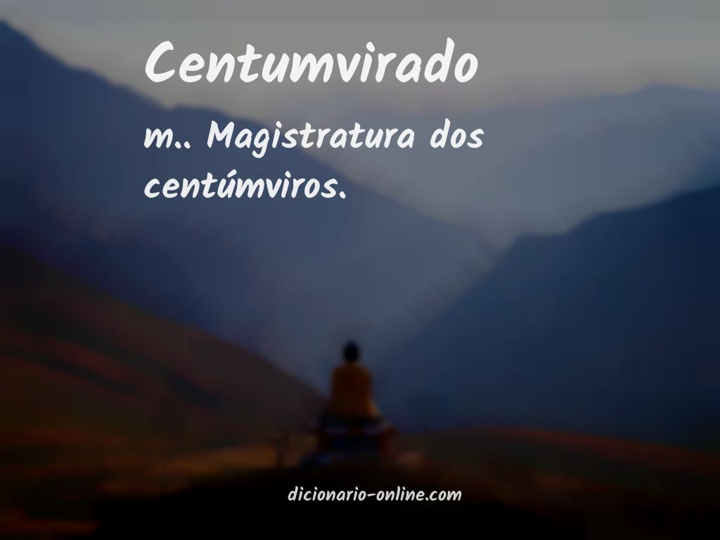 Significado de centumvirado