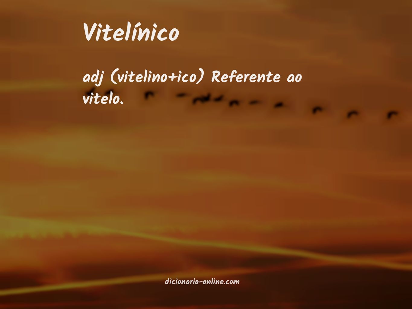 Significado de vitelínico