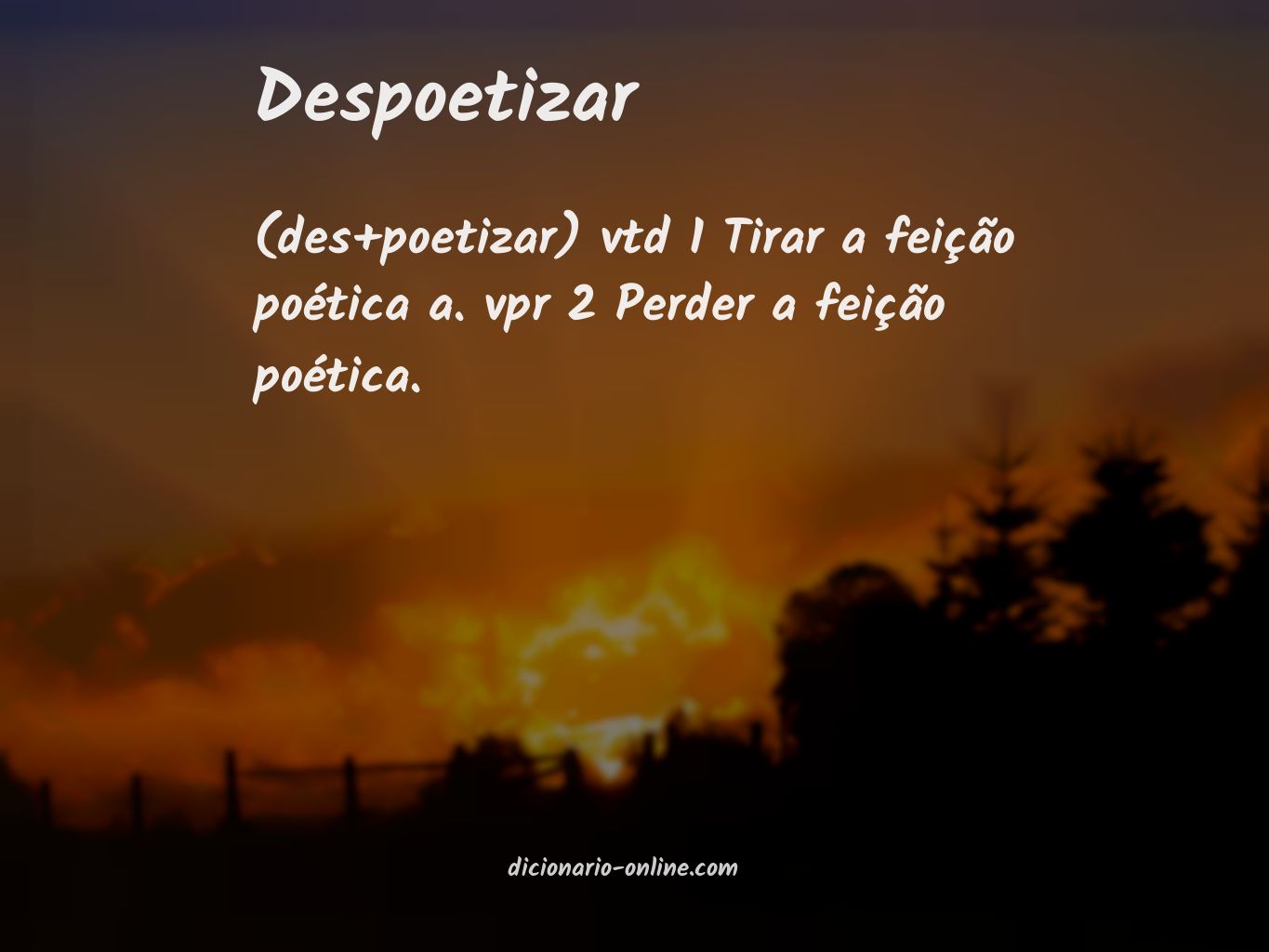 Significado de despoetizar