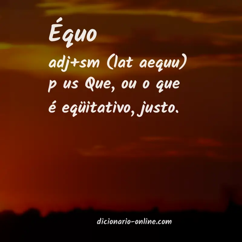 Significado de équo