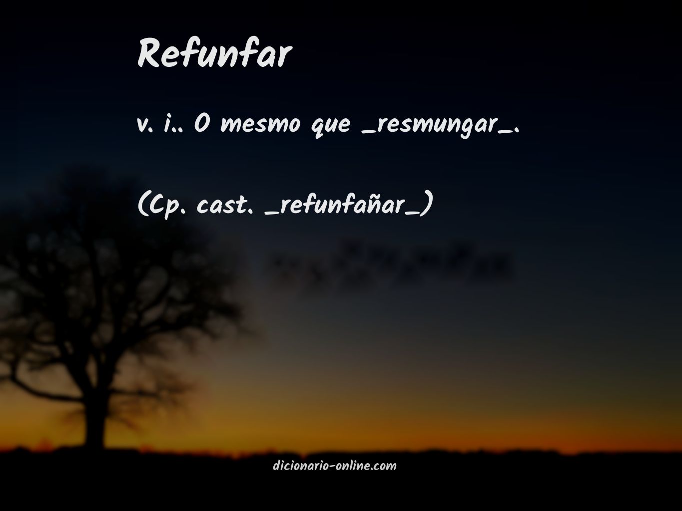 Significado de refunfar