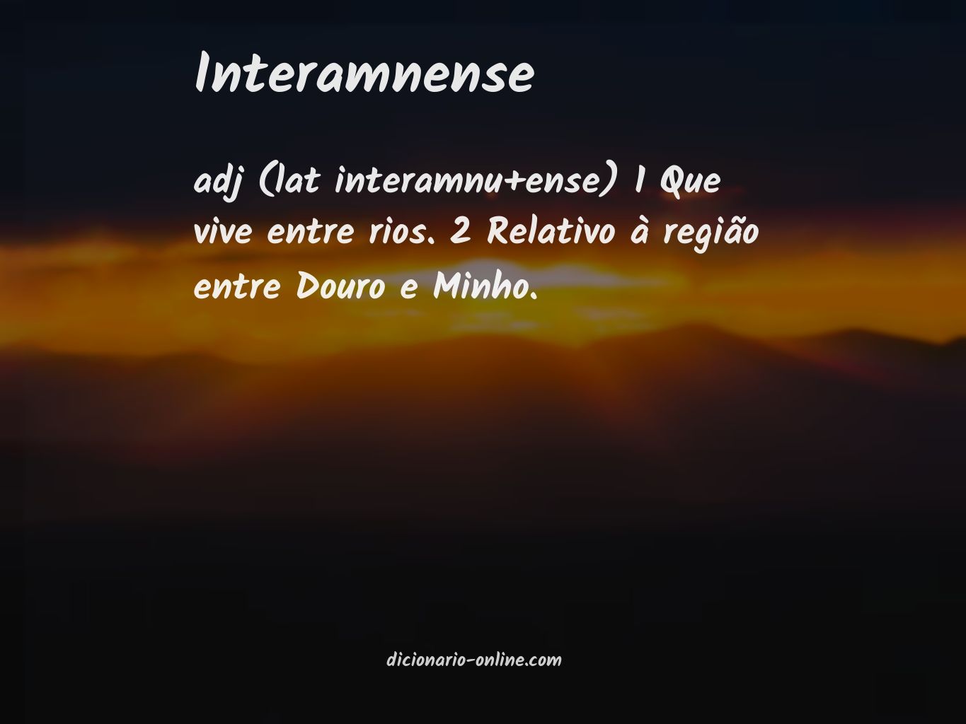 Significado de interamnense