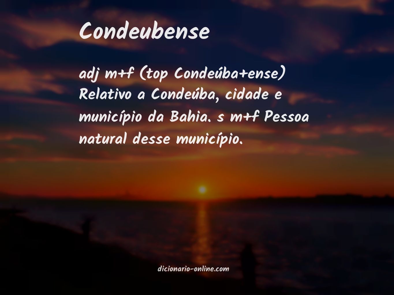 Significado de condeubense