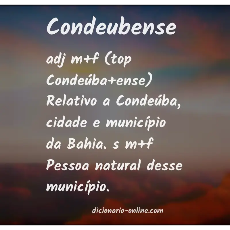 Significado de condeubense