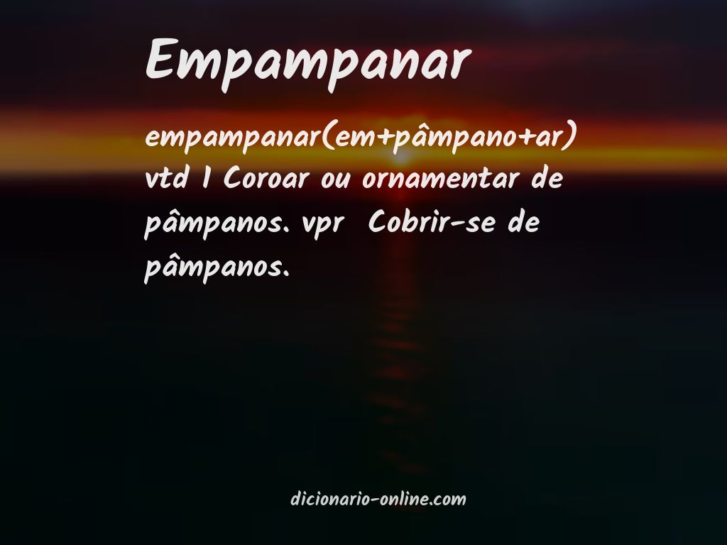 Significado de empampanar