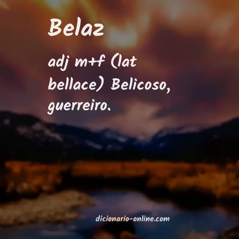 Significado de belaz