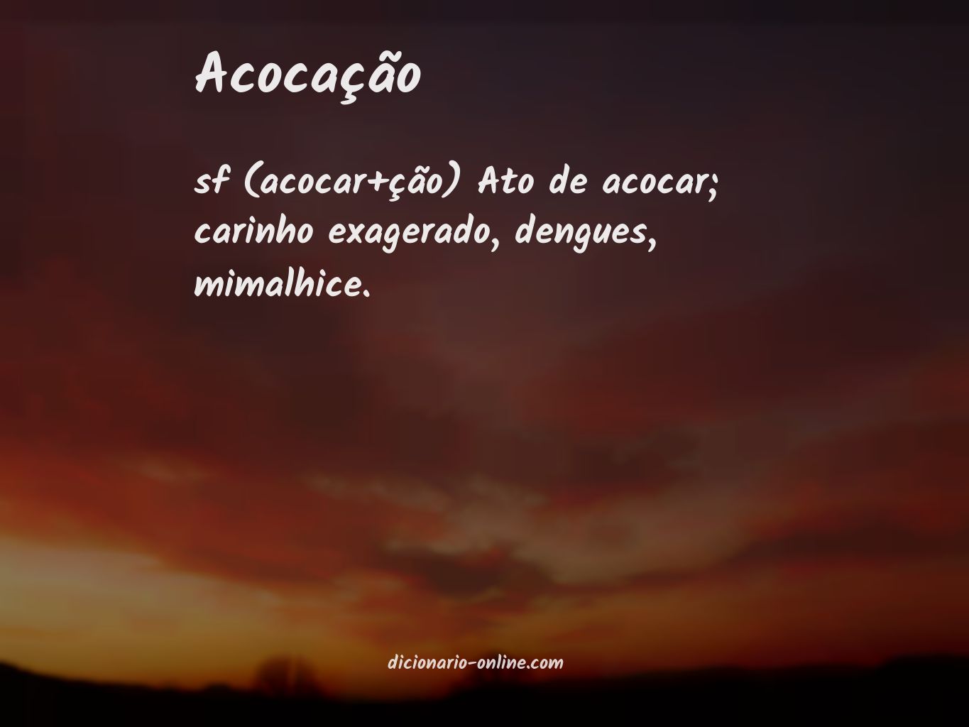 Significado de acocação