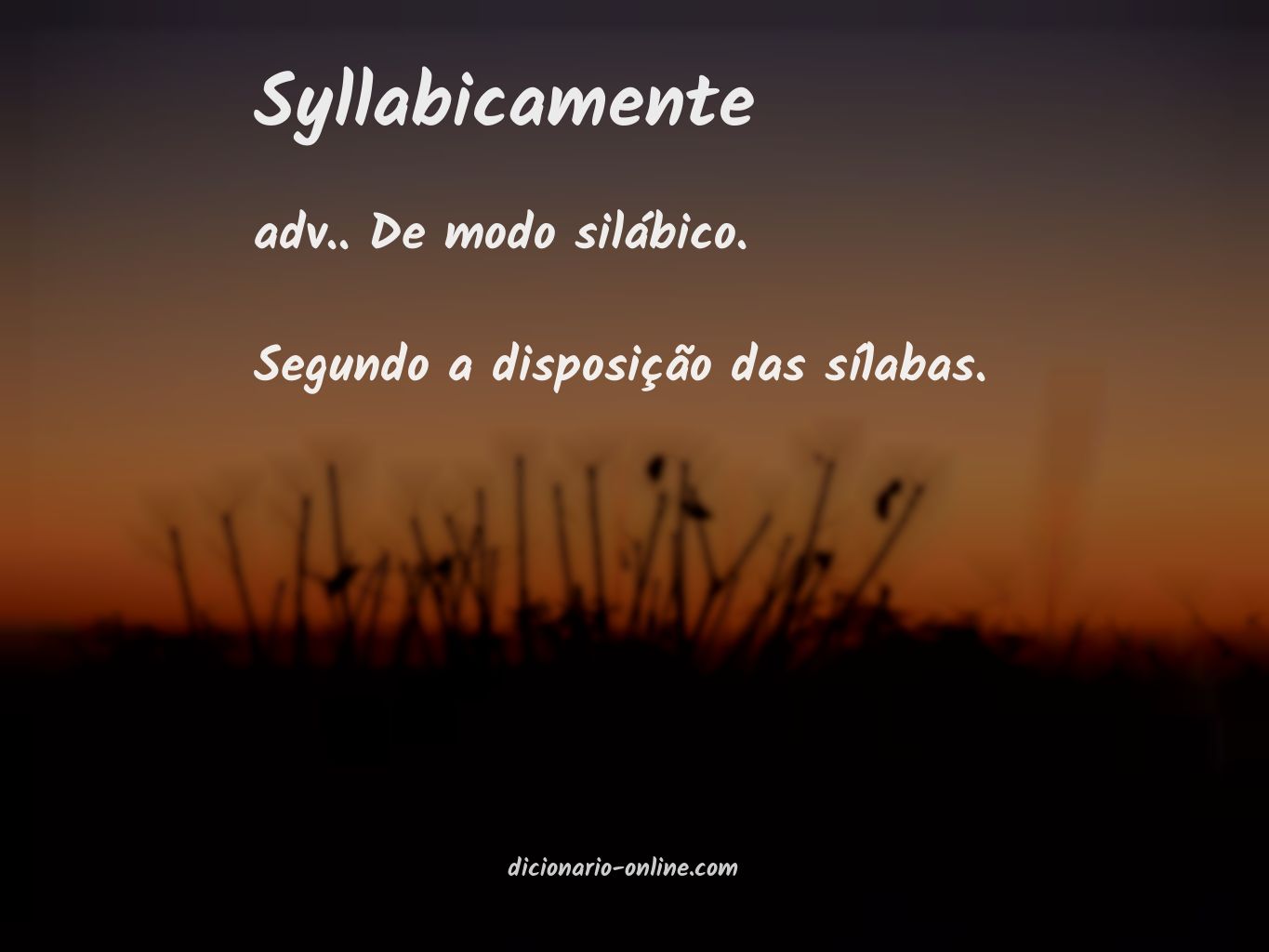 Significado de syllabicamente