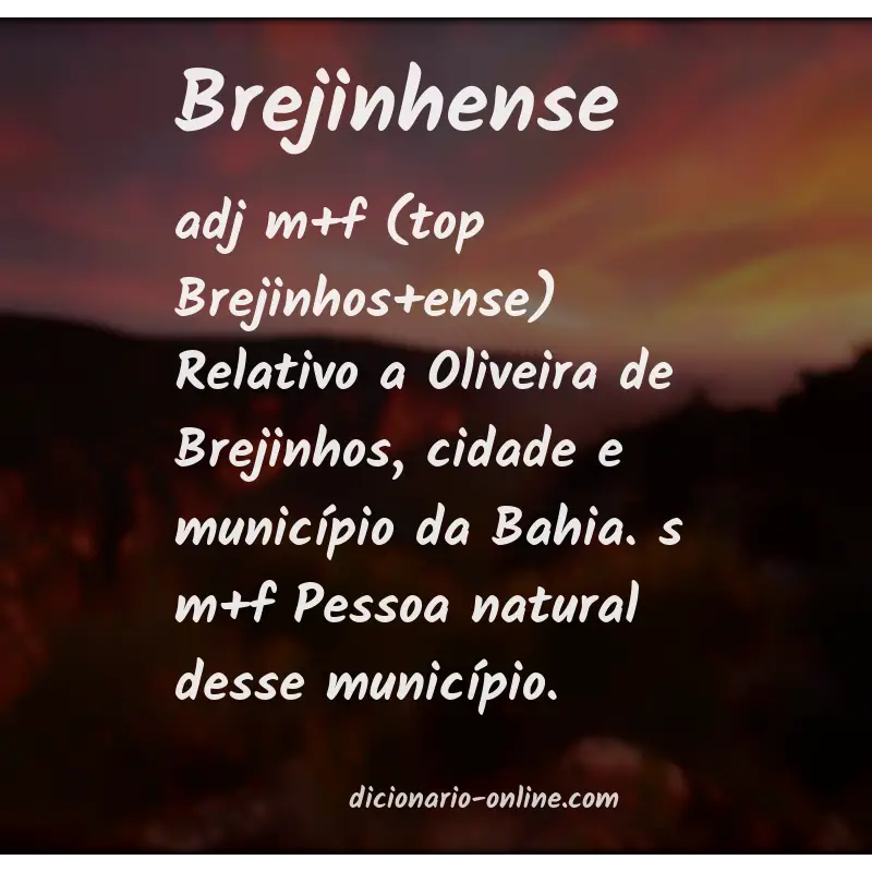 Significado de brejinhense