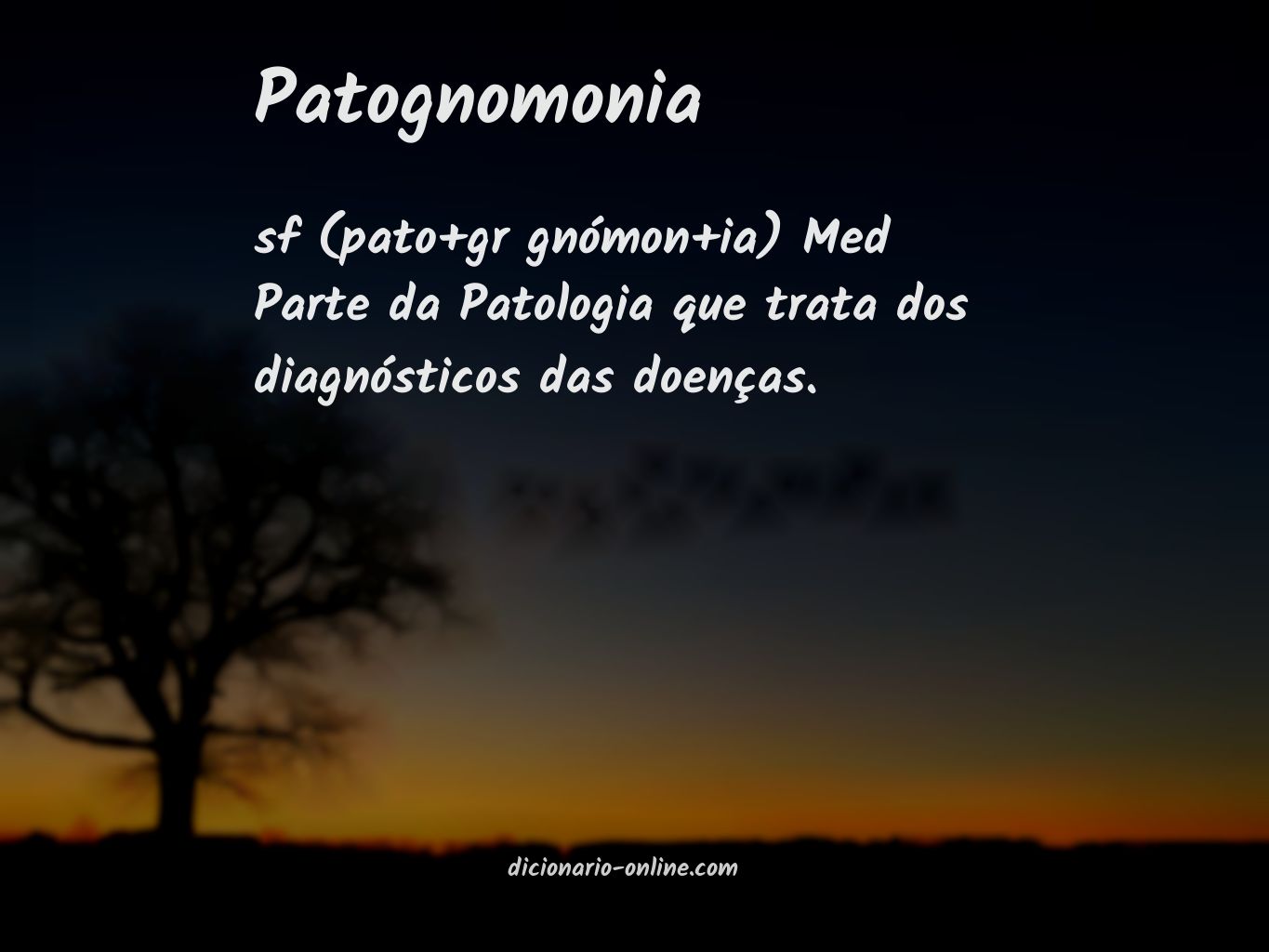 Significado de patognomonia