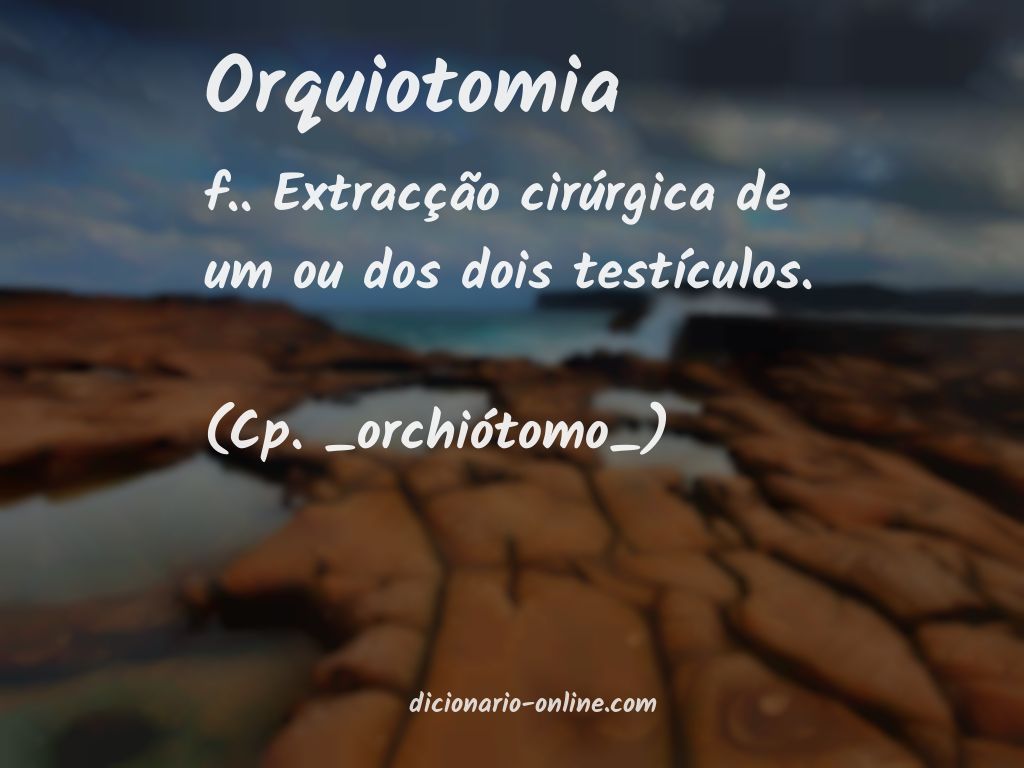 Significado de orquiotomia