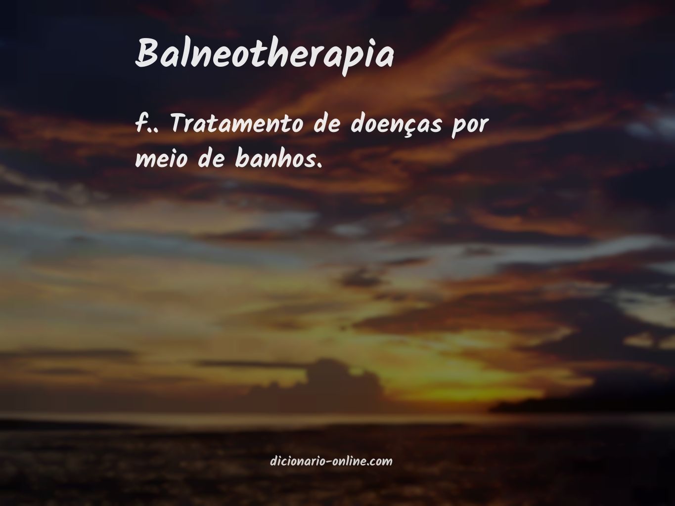 Significado de balneotherapia
