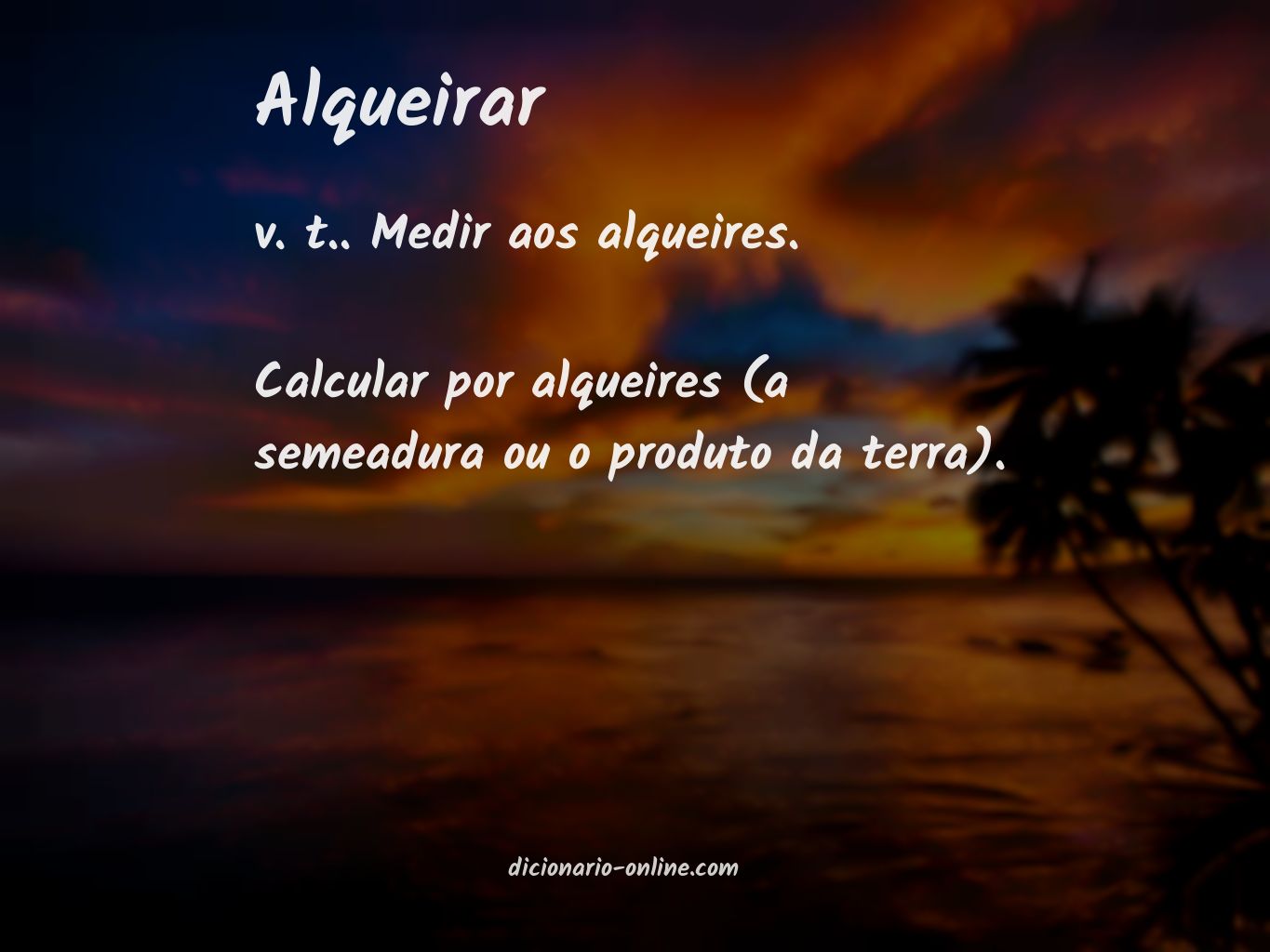 Significado de alqueirar