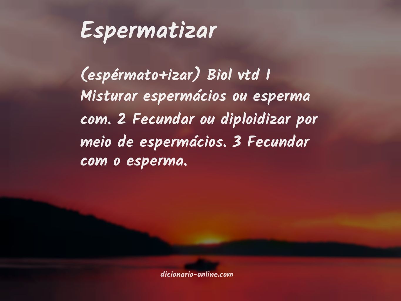 Significado de espermatizar