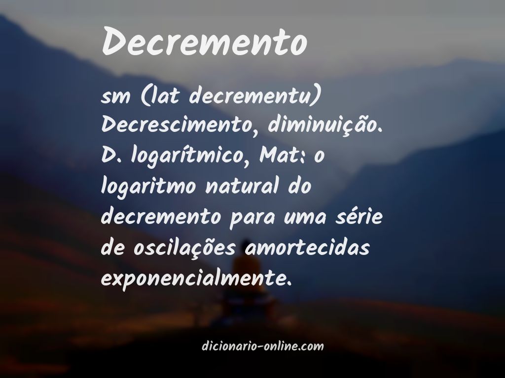 Significado de decremento