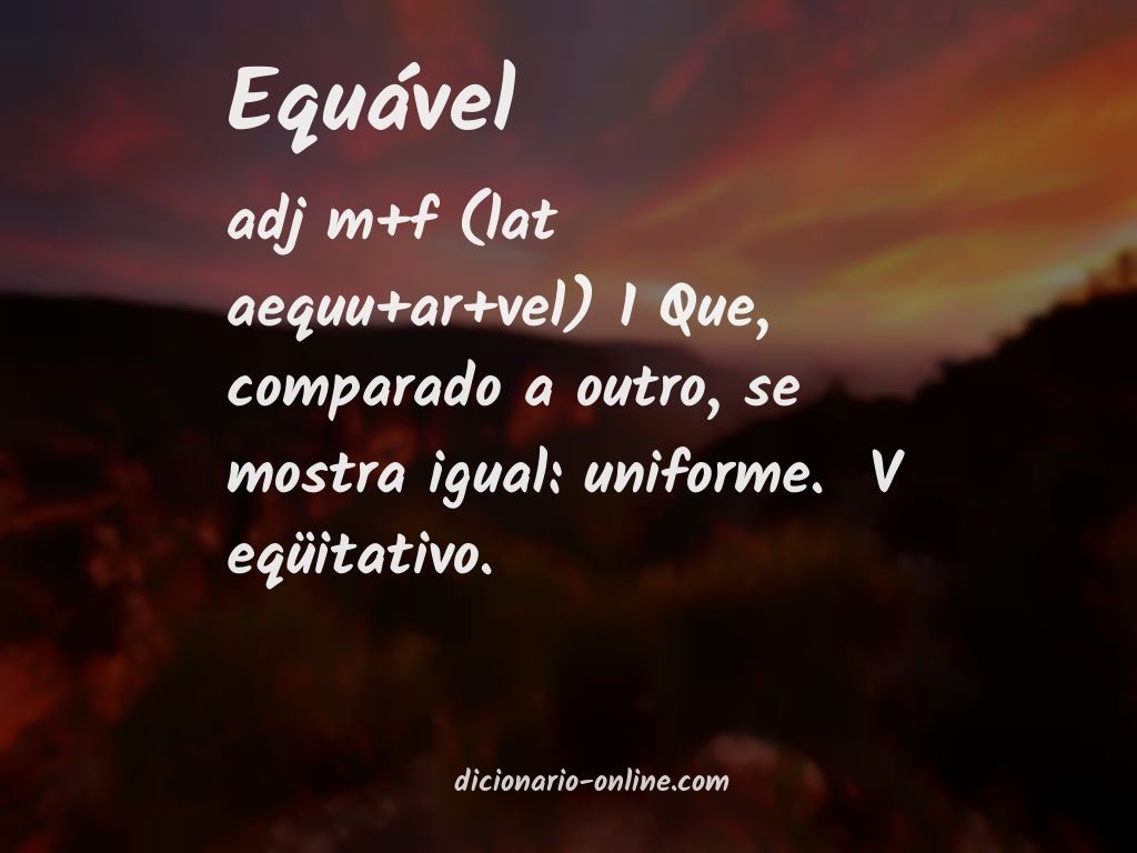 Significado de equável