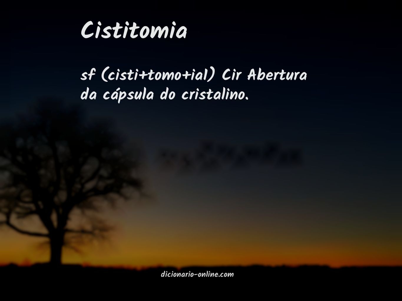 Significado de cistitomia