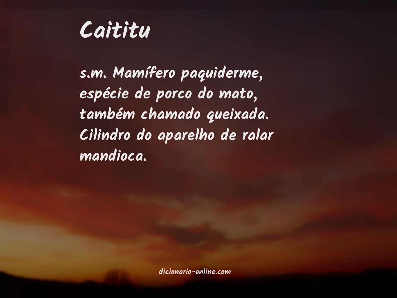 Significado de caititu