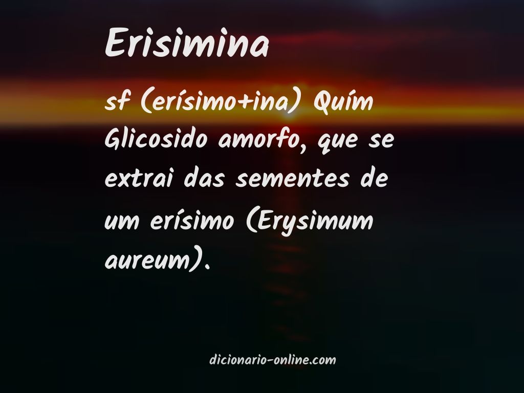 Significado de erisimina
