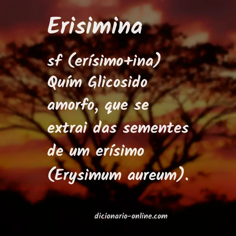 Significado de erisimina