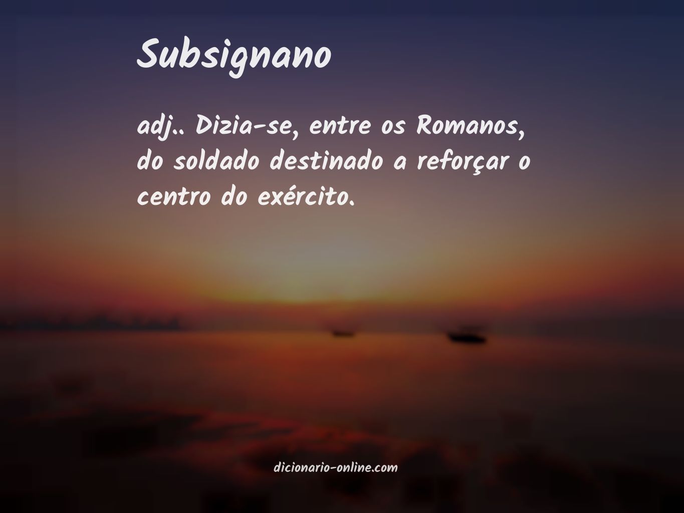 Significado de subsignano