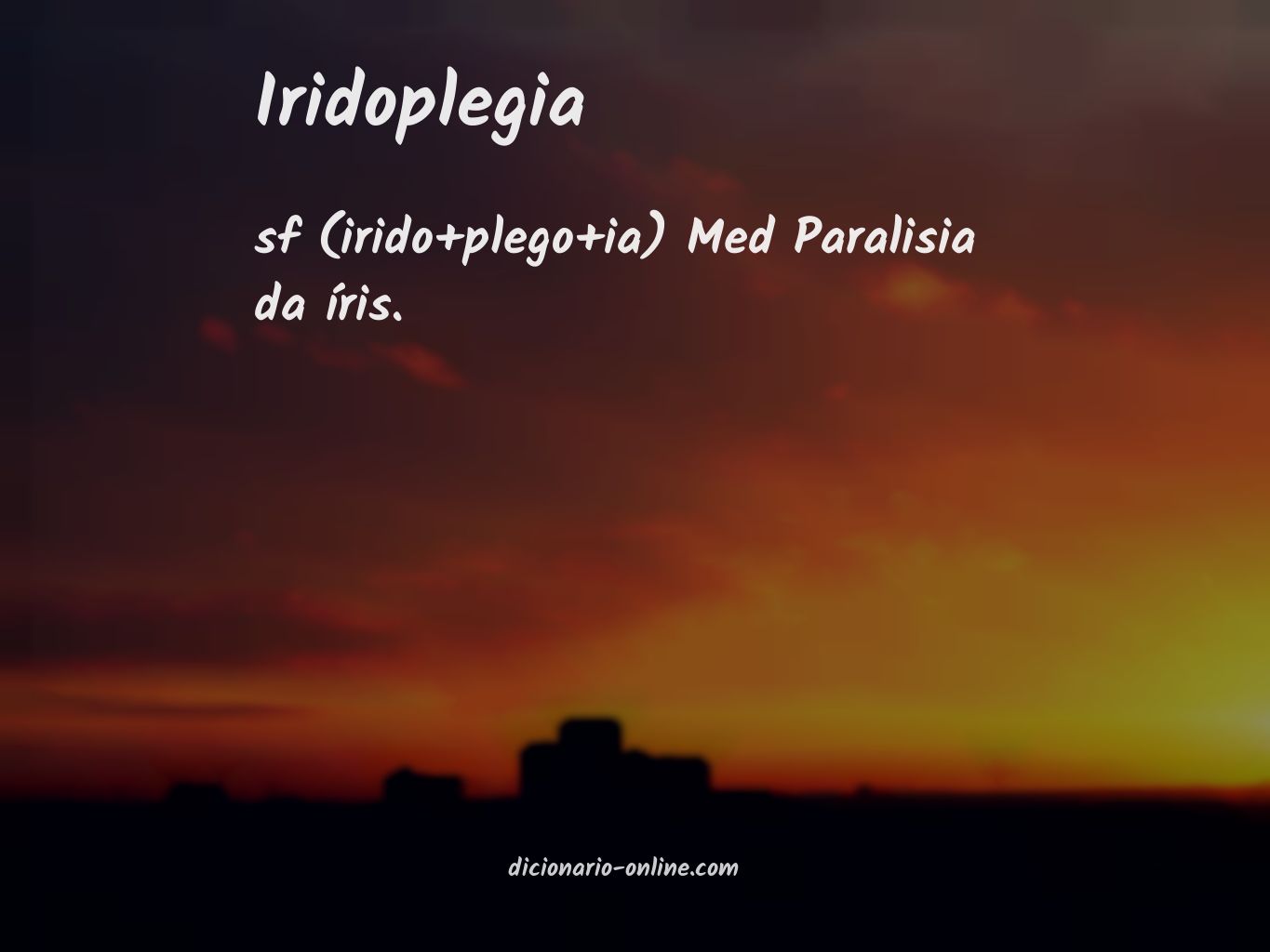 Significado de iridoplegia