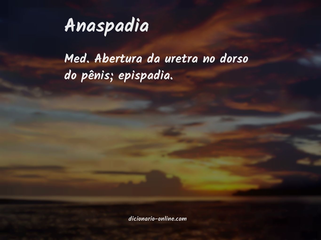 Significado de anaspadia