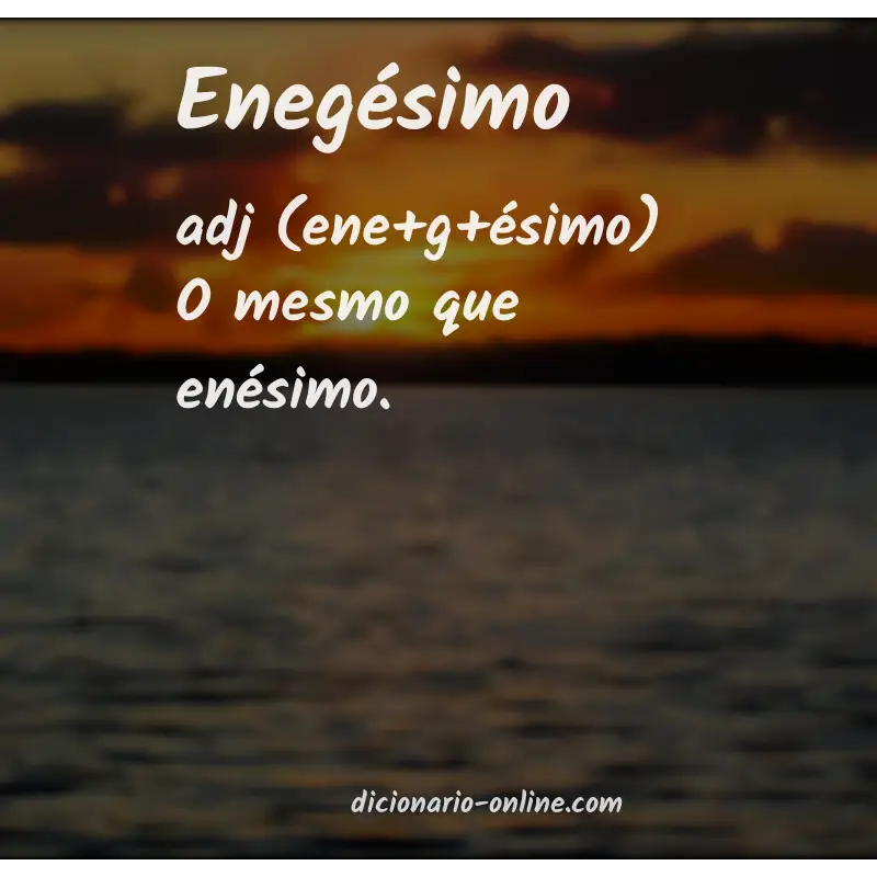 Significado de enegésimo