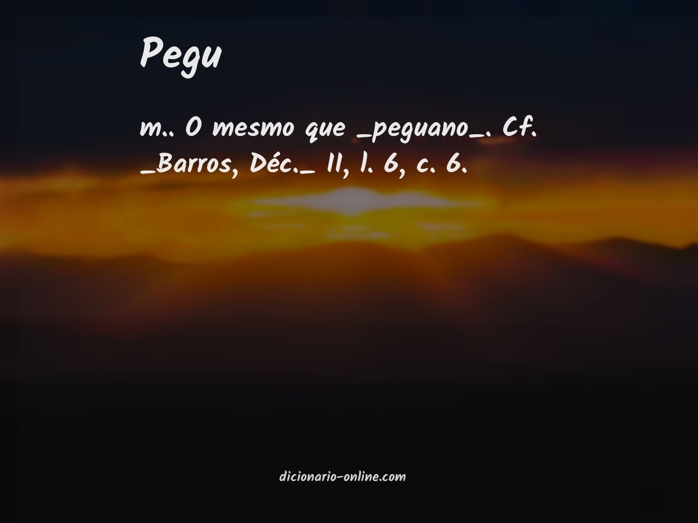 Significado de pegu