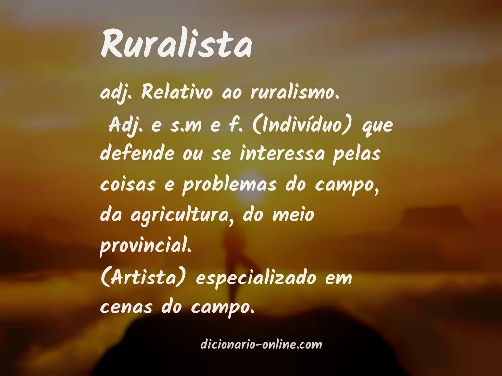 Significado de ruralista