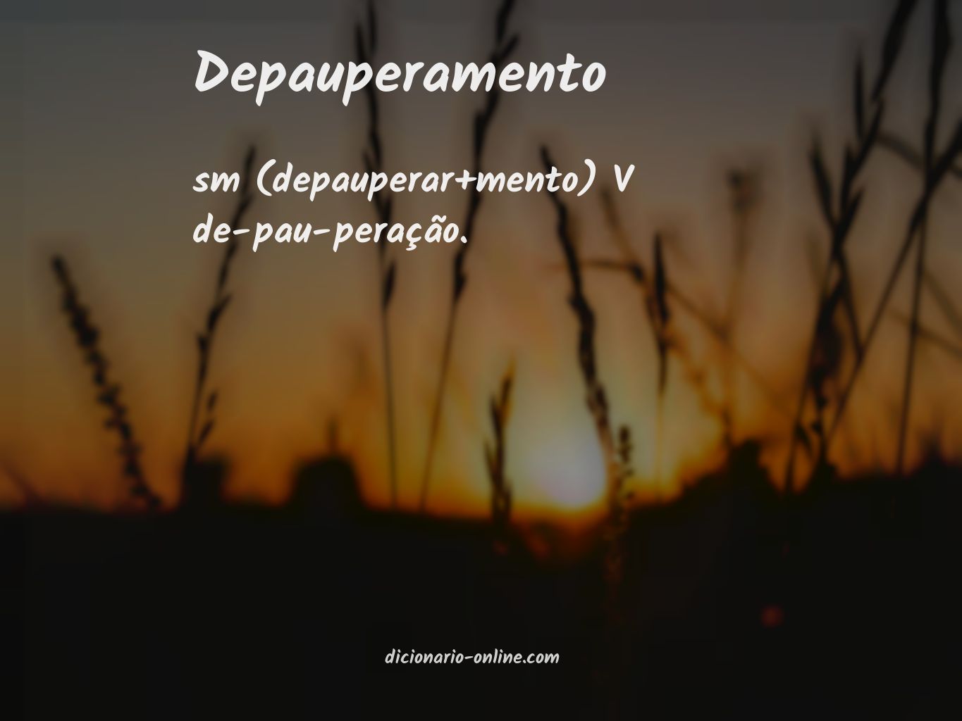 Significado de depauperamento