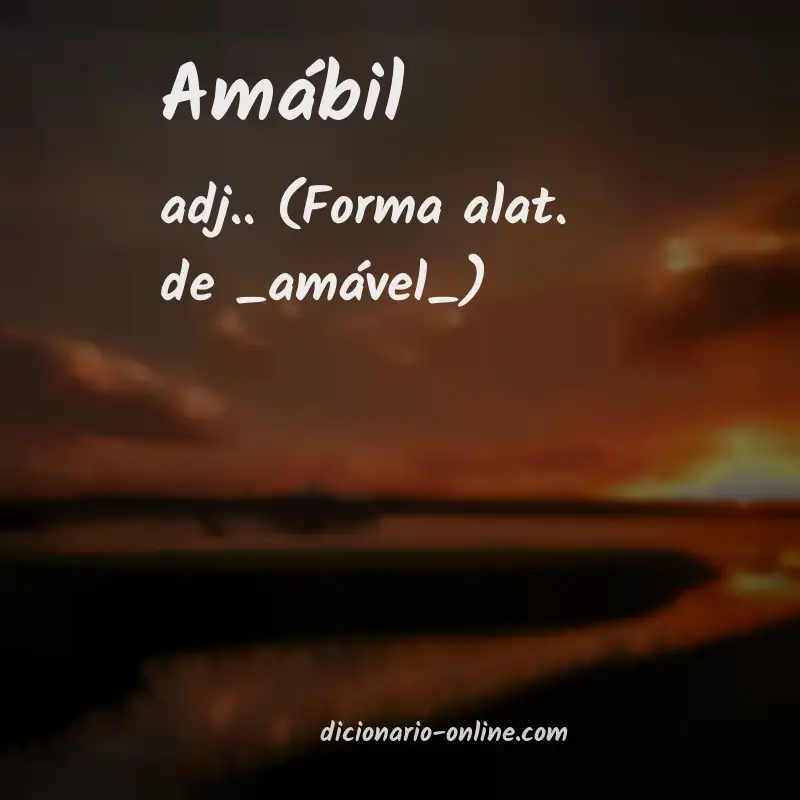 Significado de amábil