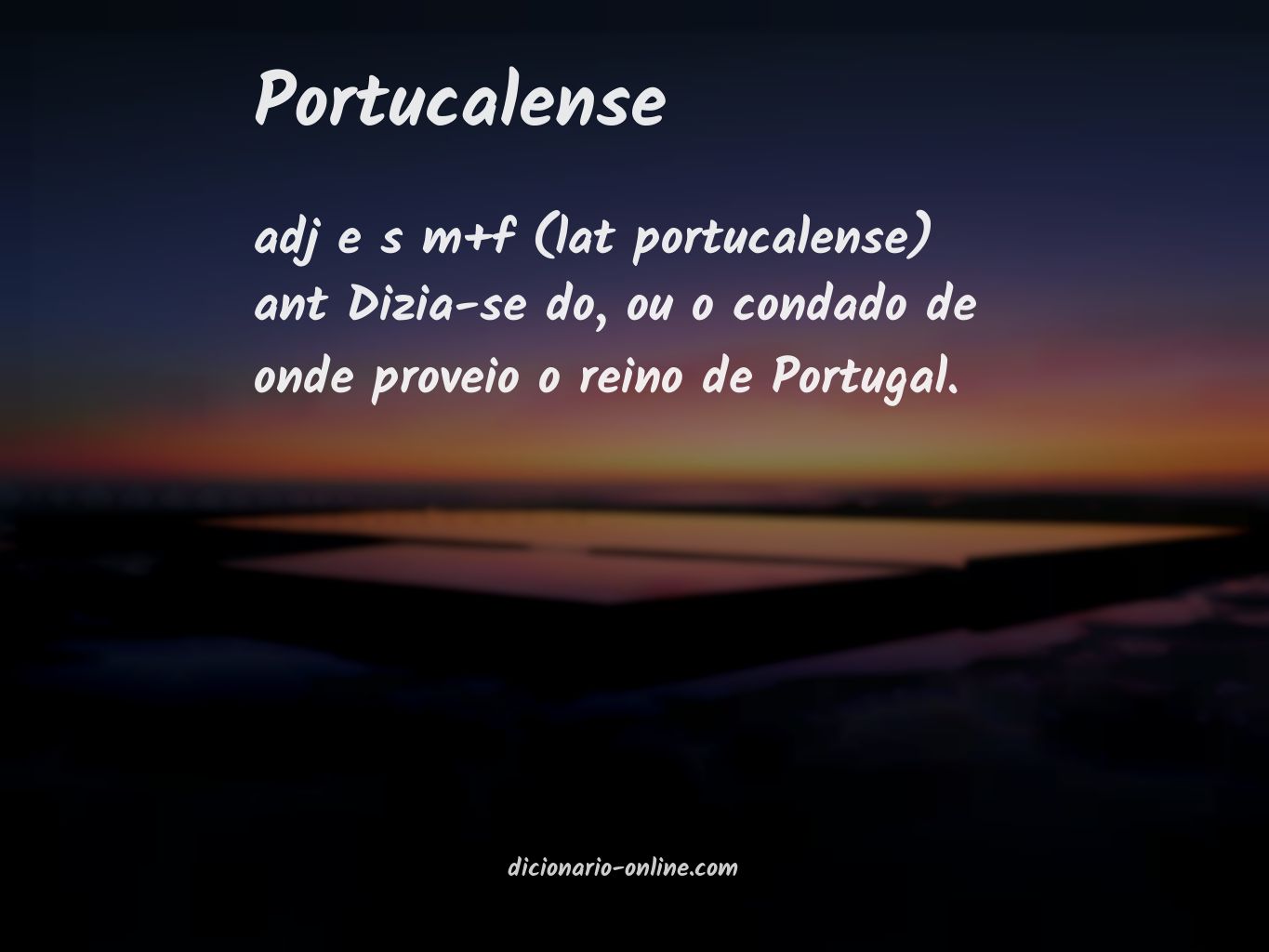 Significado de portucalense