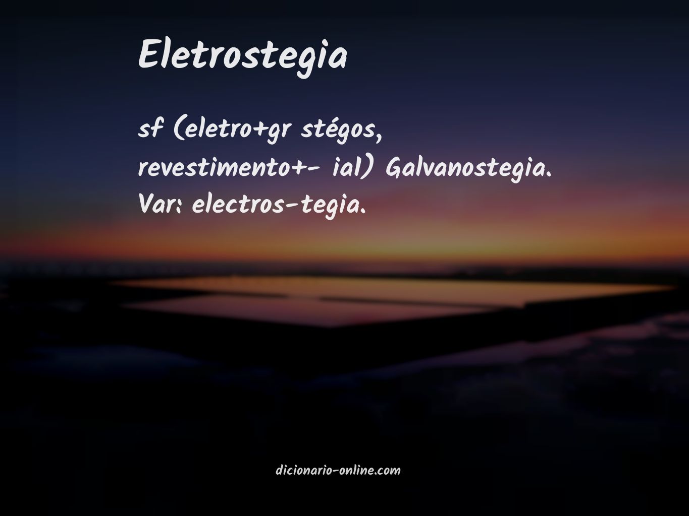 Significado de eletrostegia