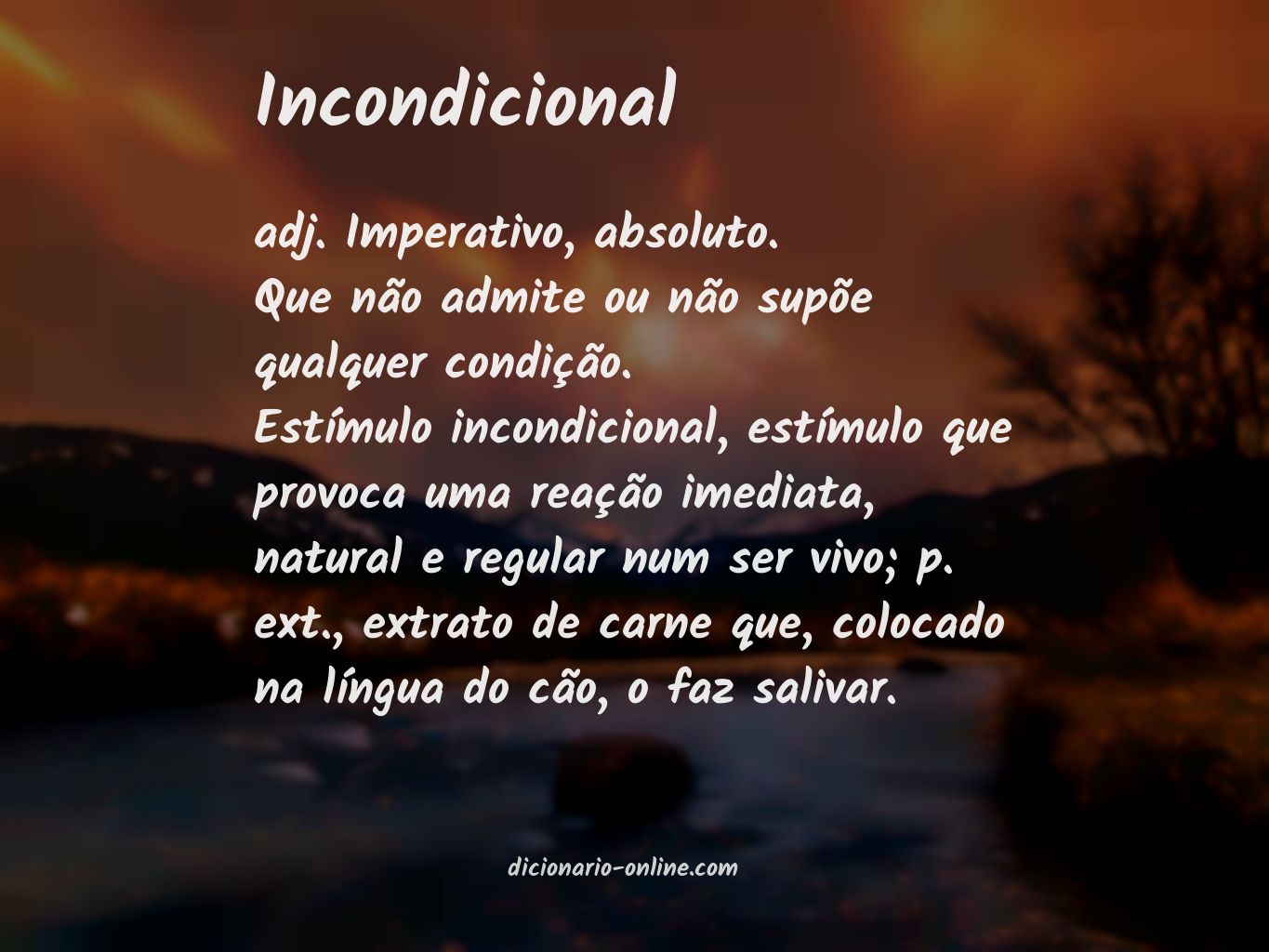 Significado de incondicional