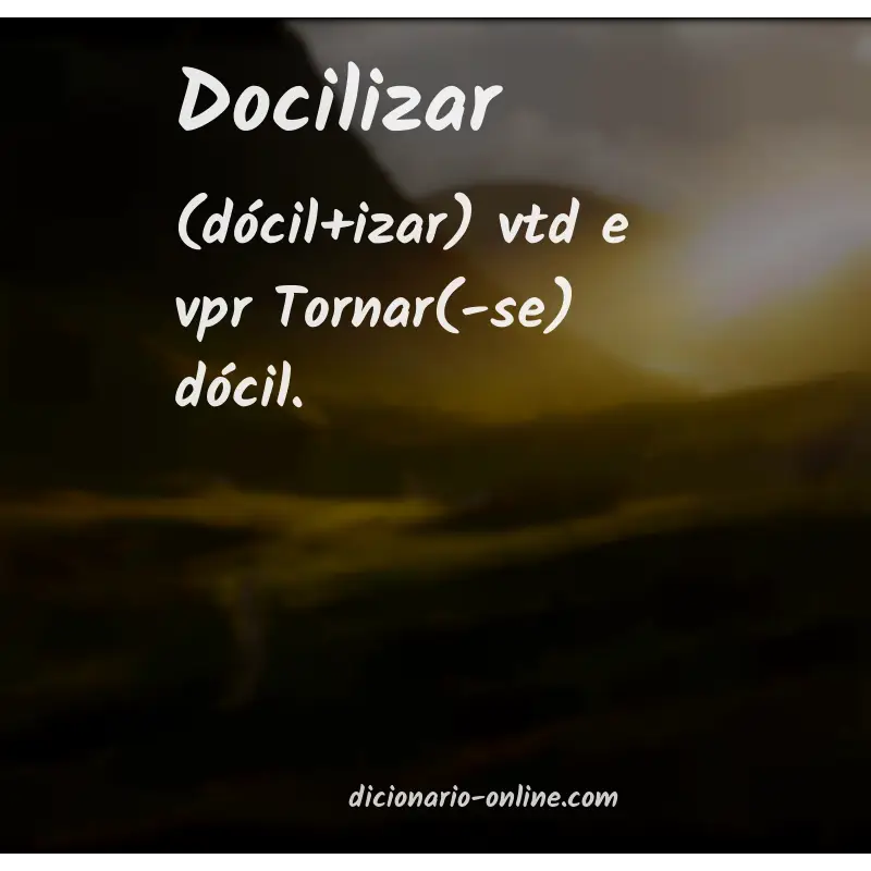 Significado de docilizar