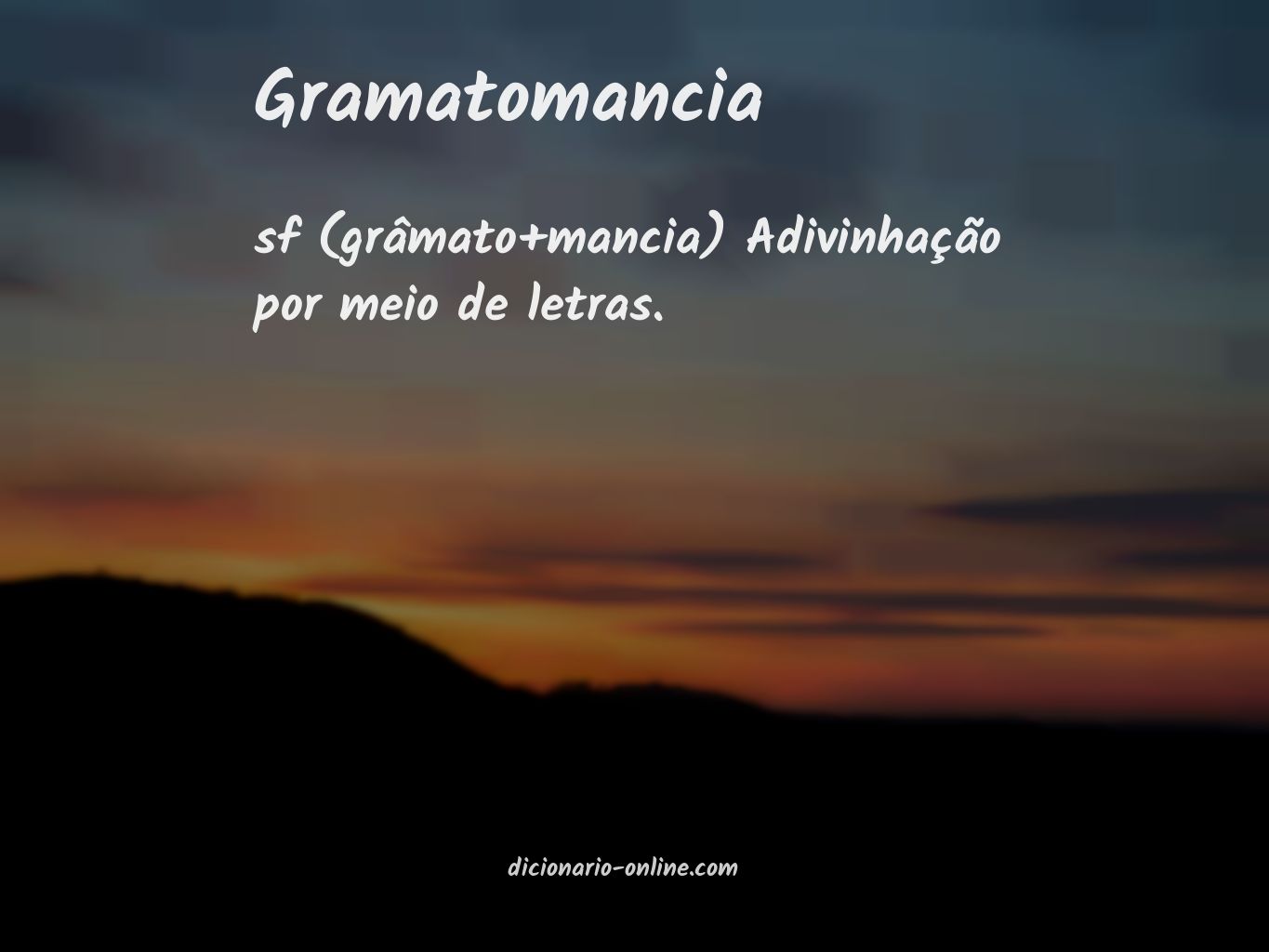 Significado de gramatomancia