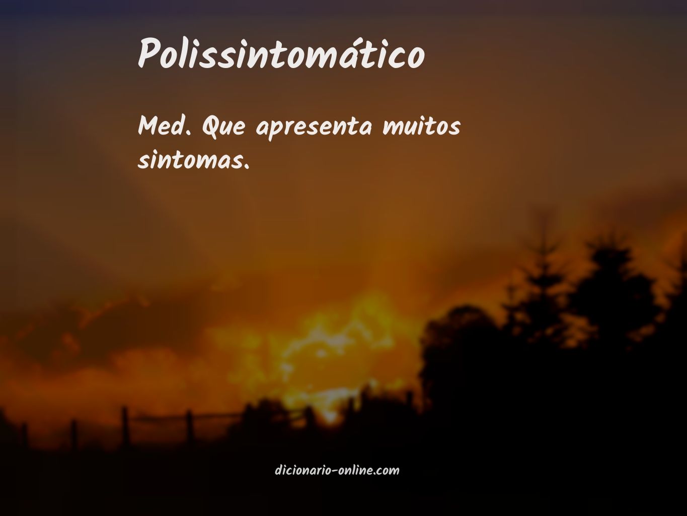 Significado de polissintomático