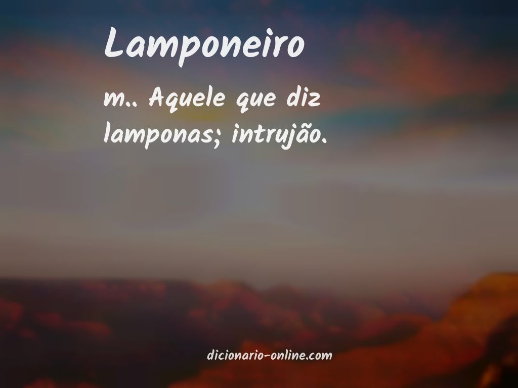 Significado de lamponeiro