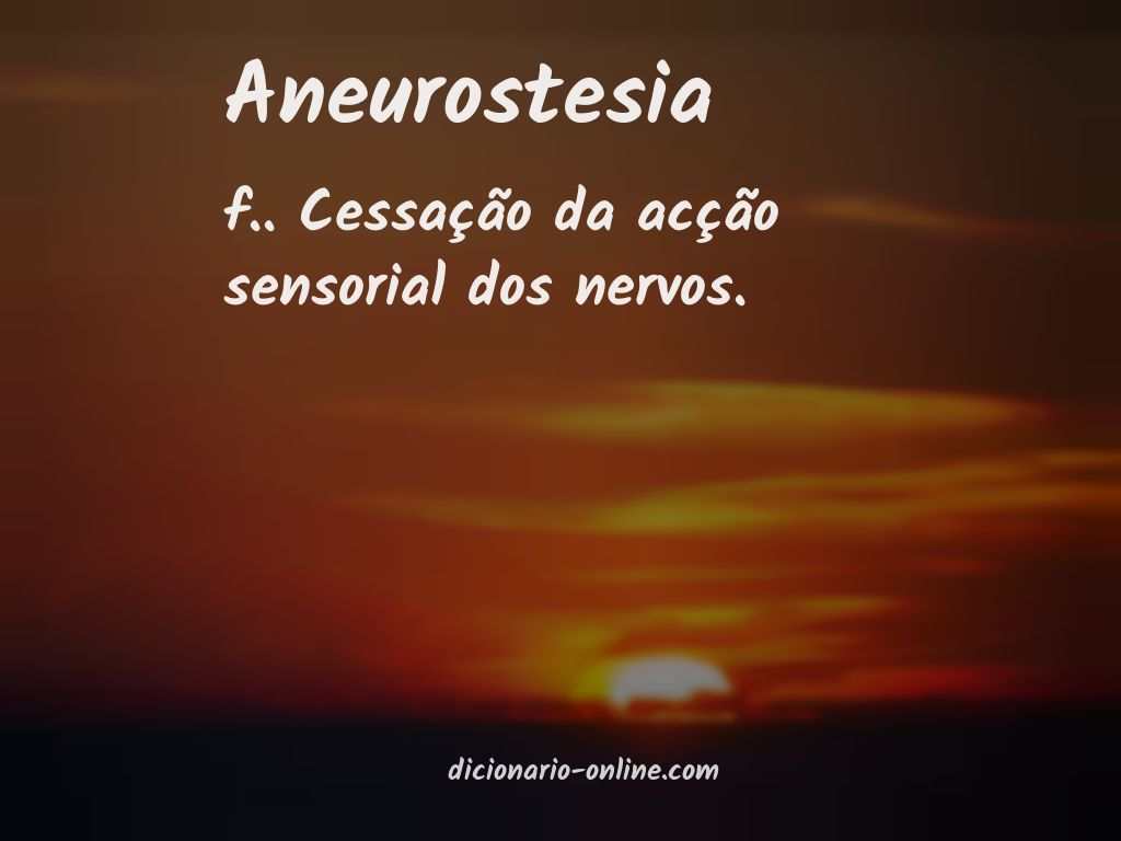 Significado de aneurostesia