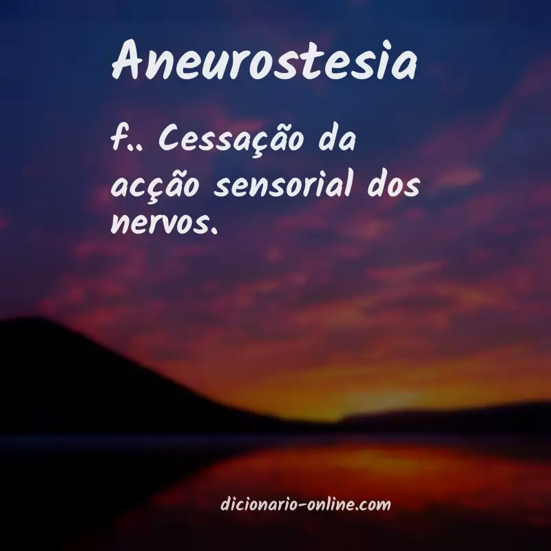 Significado de aneurostesia