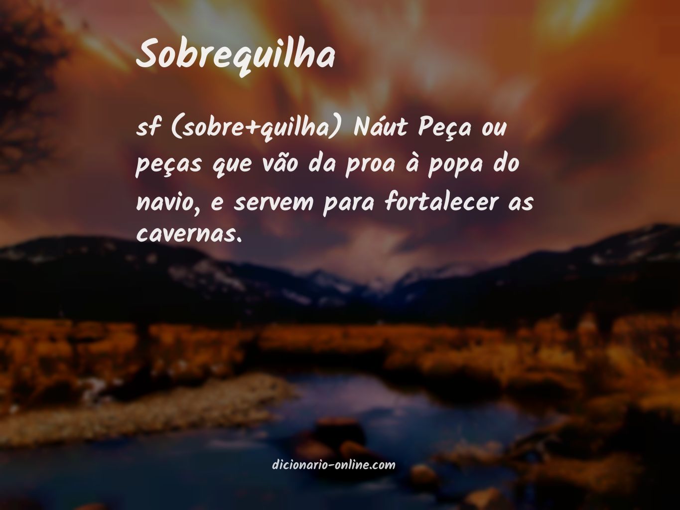 Significado de sobrequilha