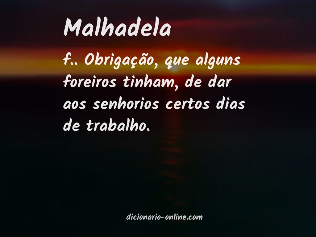 Significado de malhadela