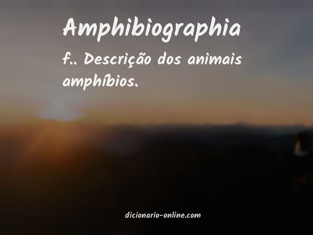 Significado de amphibiographia