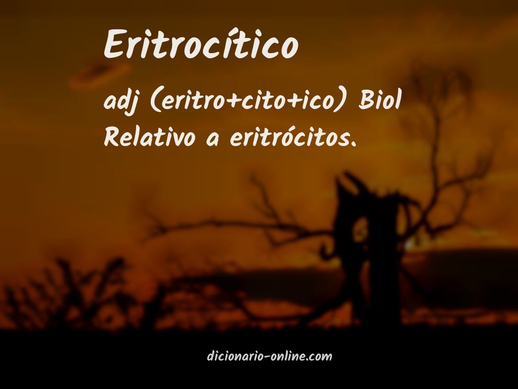 Significado de eritrocítico