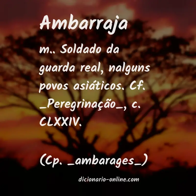Significado de ambarraja