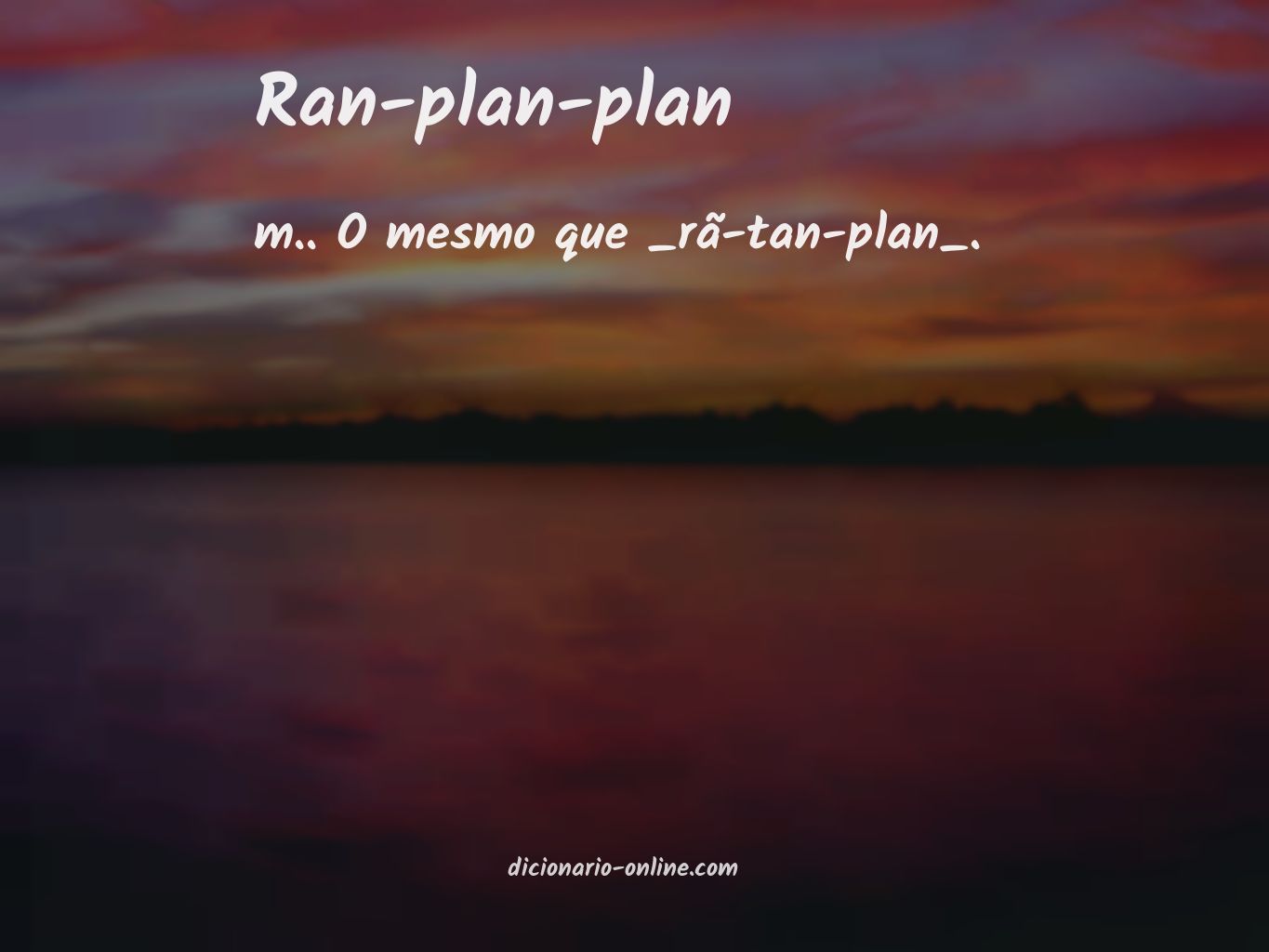 Significado de ran-plan-plan