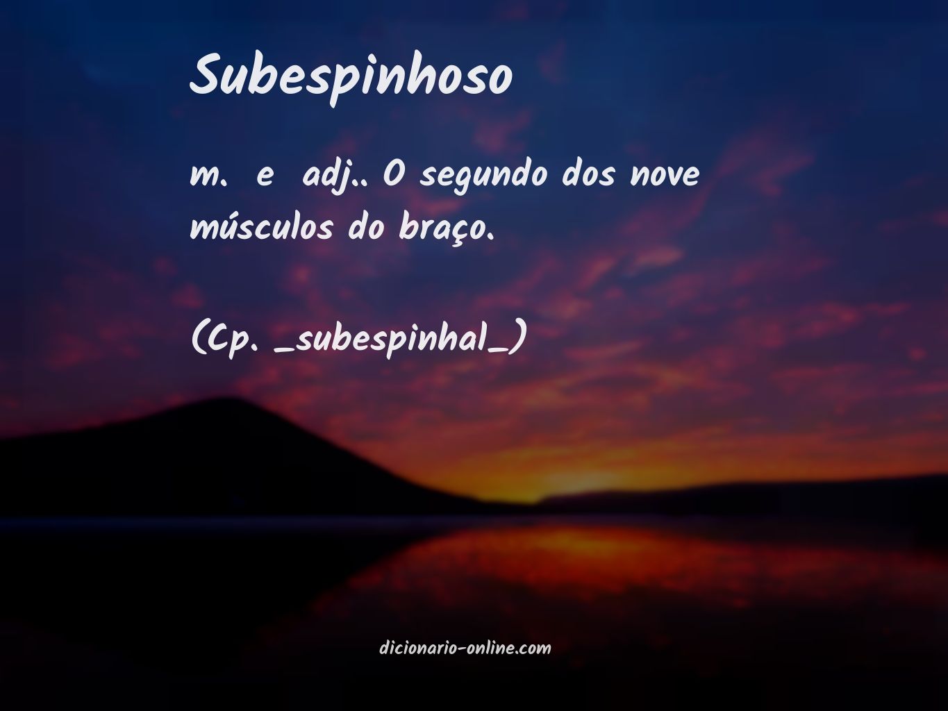 Significado de subespinhoso